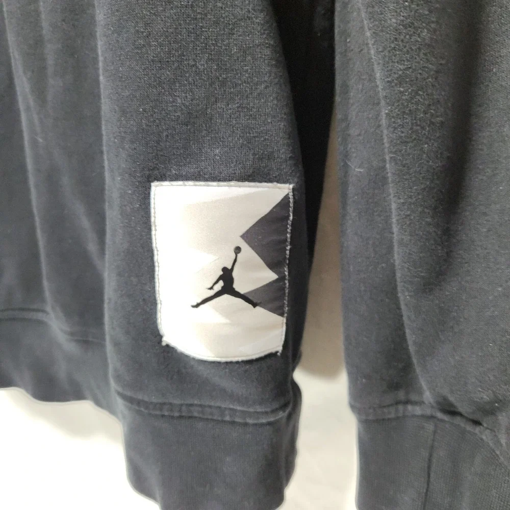 Jordan Flight MVP Fleece Pullover‎ Hoodie Mens Size Large Black
